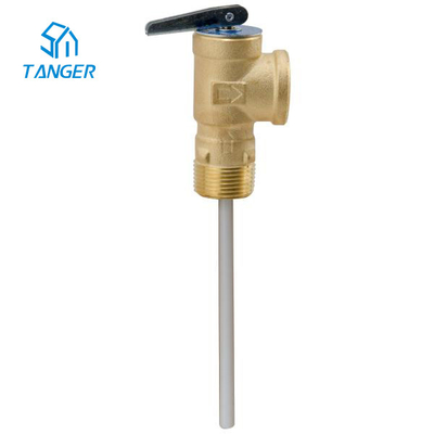 Calentador de agua de la válvula de descarga de presión de la temperatura del sistema del control de la temperatura de la caldera de agua caliente 3/4